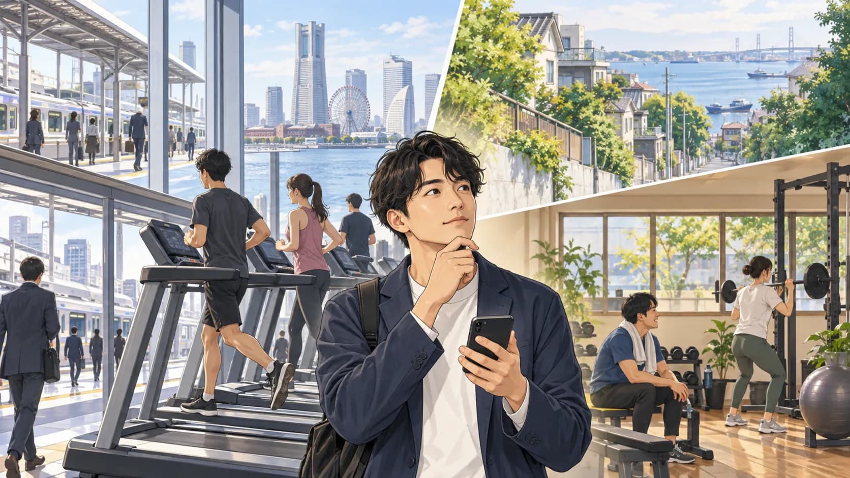 横浜周辺の駅から通えるジムを探す人