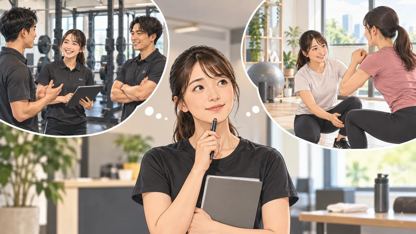 ジム勤務と個人での指導という働き方を考えるトレーナー